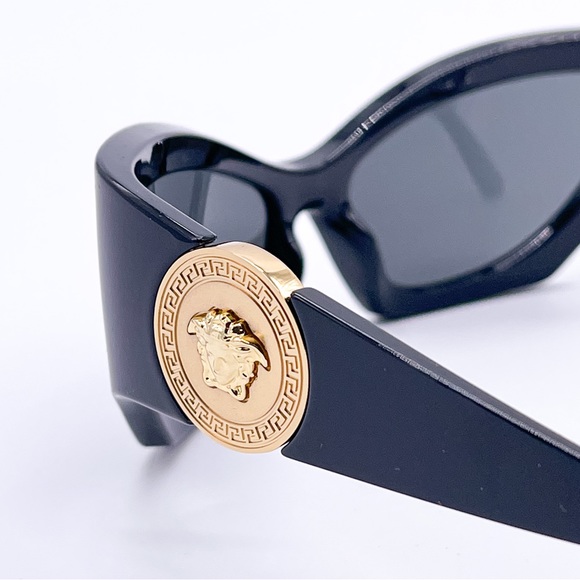 NEW VERSACE VE4450 EMRATA SUNGLASSES VE4450 GB1/87 NEW SUNGLASSES MOD 4450 BLACK - Picture 9 of 13